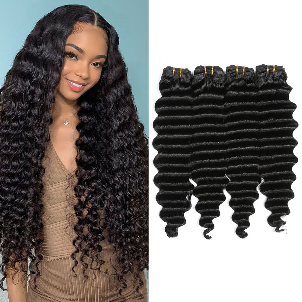 Sewing Lab - 4 Bundles Deep Wave Hair Unprocessed