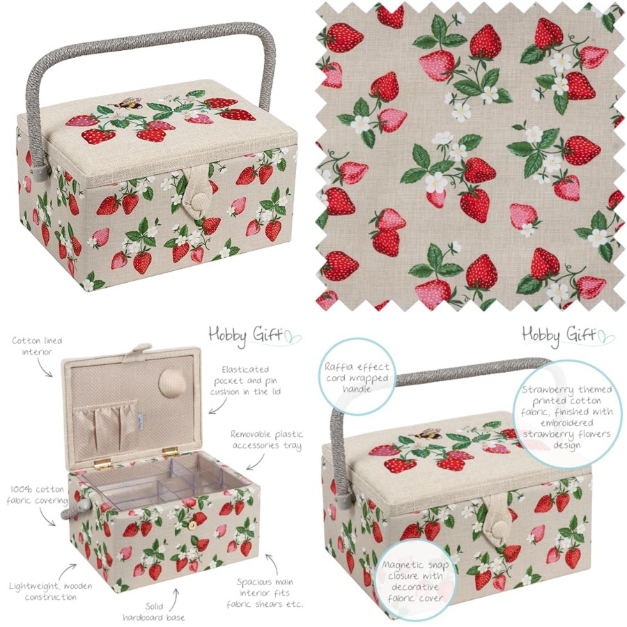 Sewing Pin Cushion - Medium Sewing Box Craft Storage Box