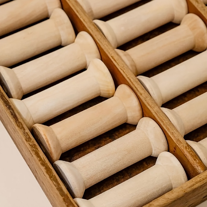 Thread Bobbins Empty - 10pcs Wooden Spools Empty Bobbin Reels