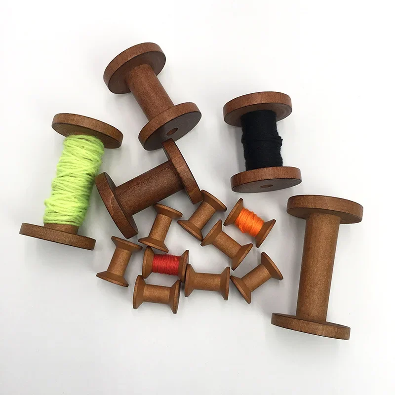 Thread Bobbins Empty - 1Pc Brown Big Wood Empty Spools
