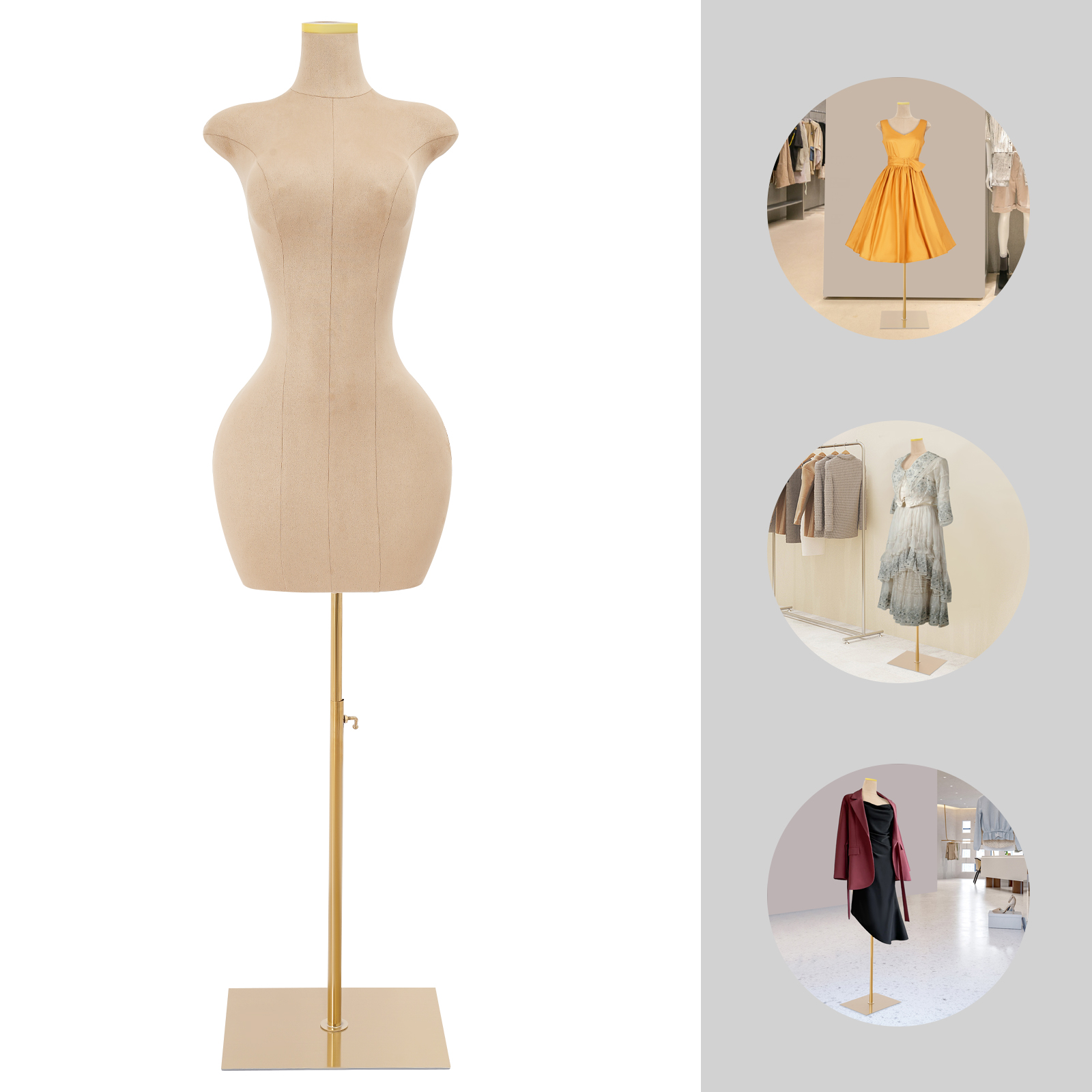Dress Form Mannequin - Female Mannequin Model with Stand Half