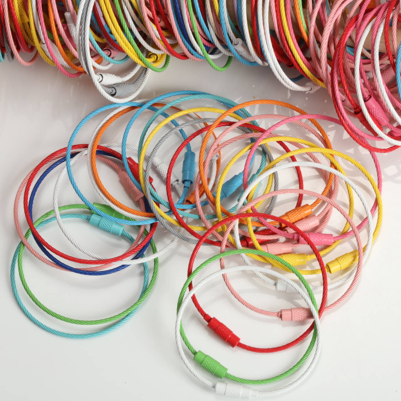Sewing By - Multicolor Paint Coated Steel Split Rings