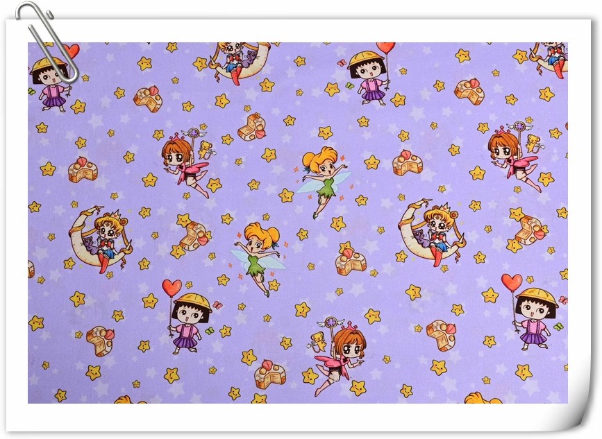 Sailor Moon Stars Cartoon Girl - Textile And Sewing Materials reseña y precio
