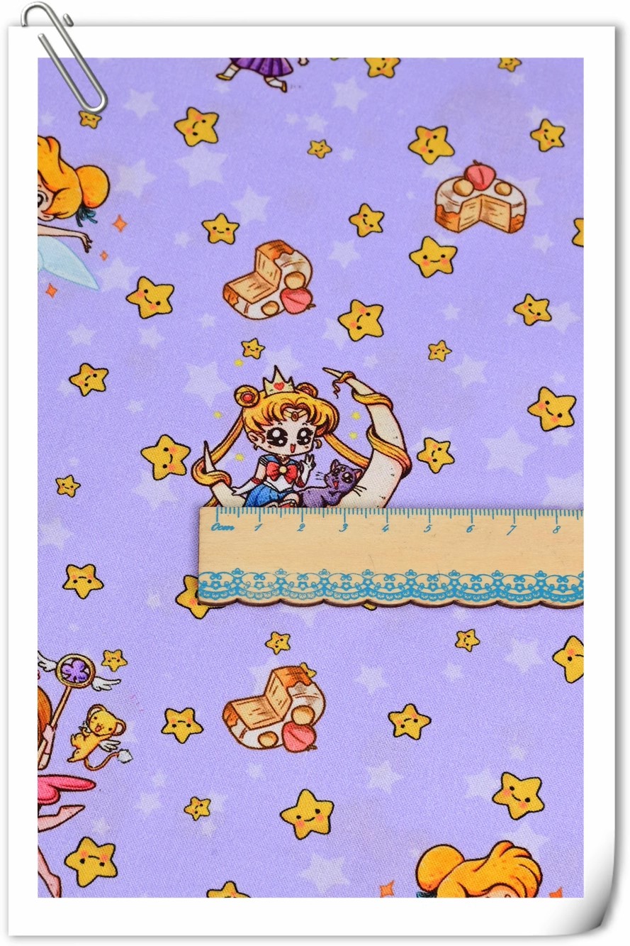 Sailor Moon Stars Cartoon Girl - Textile And Sewing Materials reseña y precio