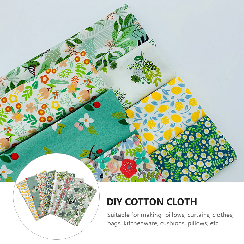 7 Pcs Floral Sewing Cloth Prec - Textile And Sewing Materials reseña y precio