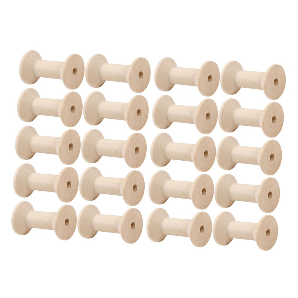 20pcs Wooden Bobbins Thread Sp - Thread Bobbins Empty reseña y precio