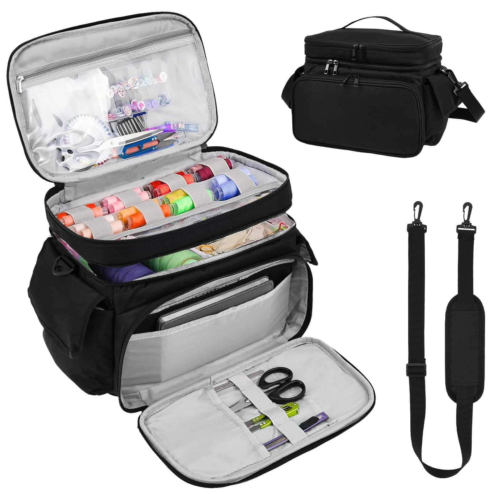 Large Sewing Bag Wool Knitting - Textile Sewing Kit reseña y precio