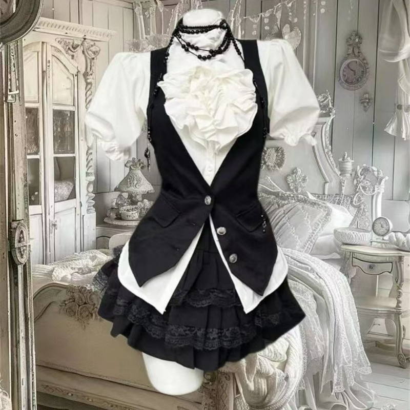 Y2k Aesthetic Lolita Style Swe - Sewing Vest reseña y precio