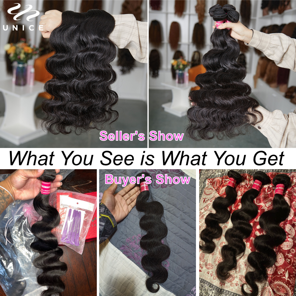UNice Body Wave Bundles Natura - Sewing Lab reseña y precio
