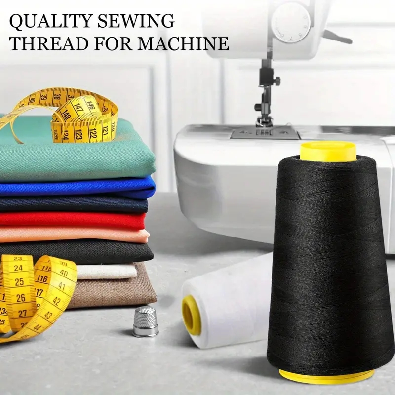 3 Black + 3 White Overlock Thr - Serger Thread Cone reseña y precio