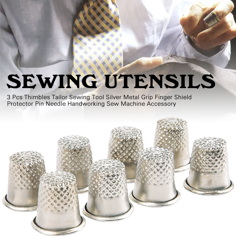 3Pcs Thimble Metal Sewing Thim - Sewing Pin Cushion reseña y precio
