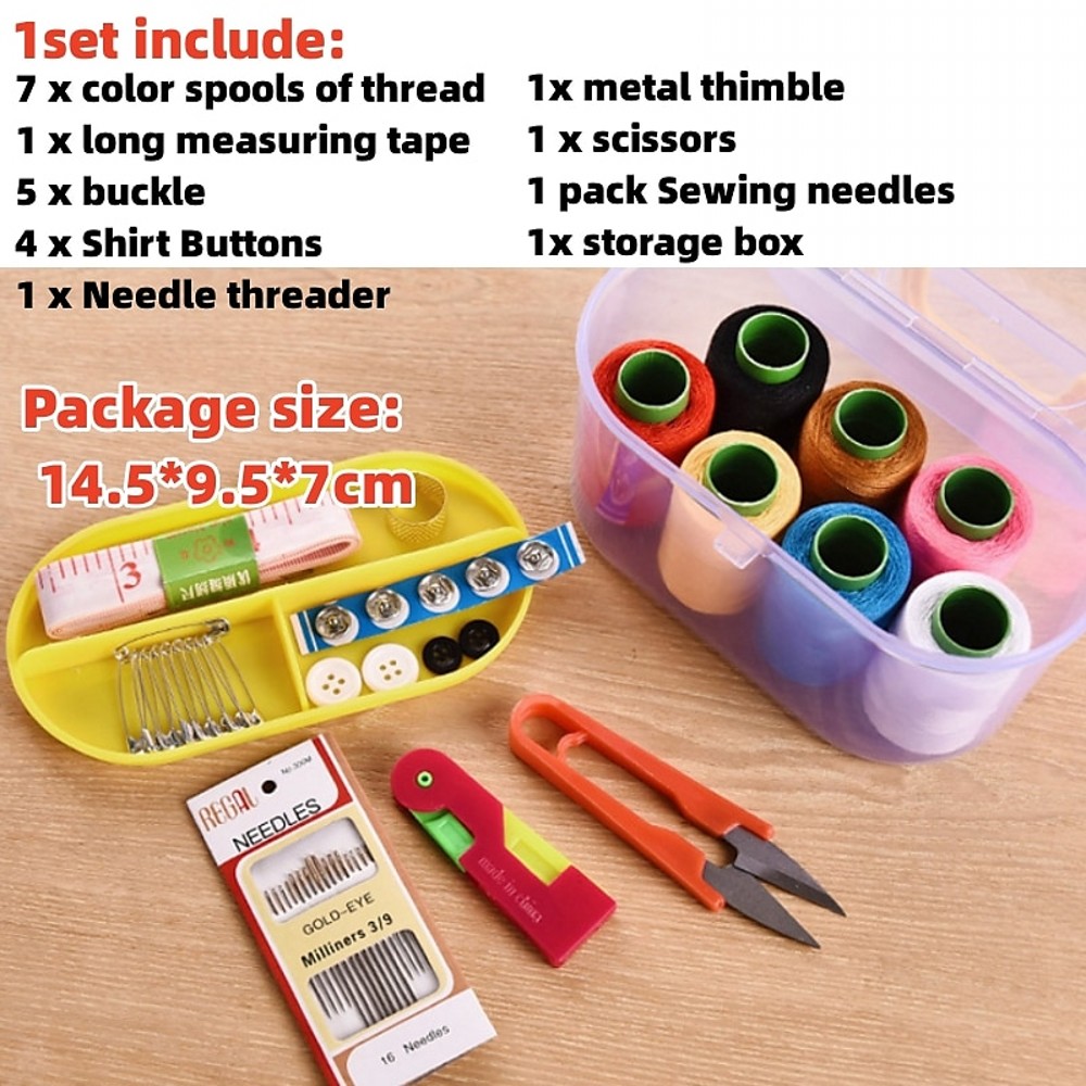 1Set Large Sewing Box Set Hous - Textile Sewing Kit reseña y precio