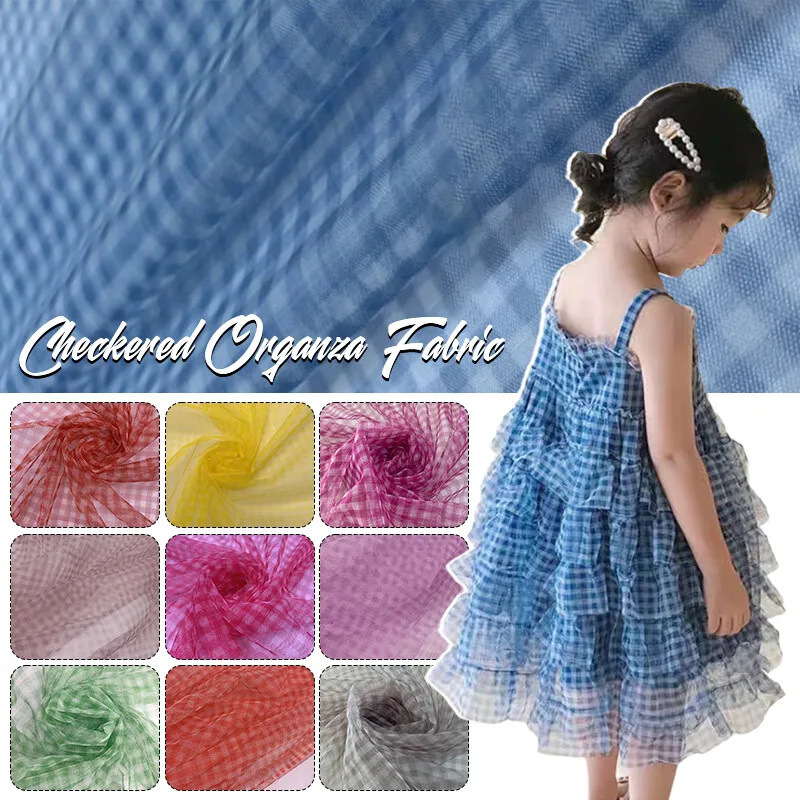 90x150cm Check Mesh Fabric Tra - Sewing Batik Fabric reseña y precio