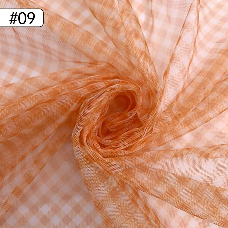 90x150cm Check Mesh Fabric Tra - Sewing Batik Fabric reseña y precio