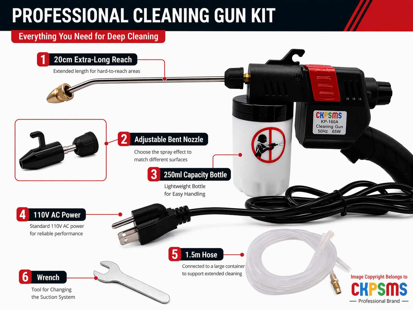 #KP-160A 110V Spot Cleaning Gu - Sewing Machine In Textile Industry reseña y precio