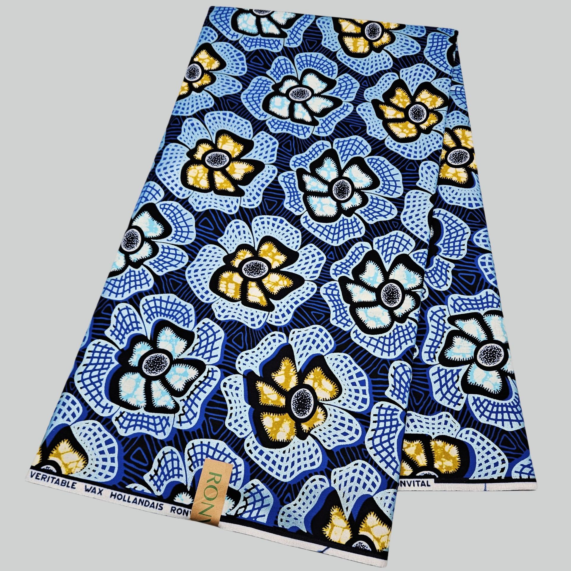 6Yards Long Blue Cotton Africa - Sewing Batik Fabric reseña y precio