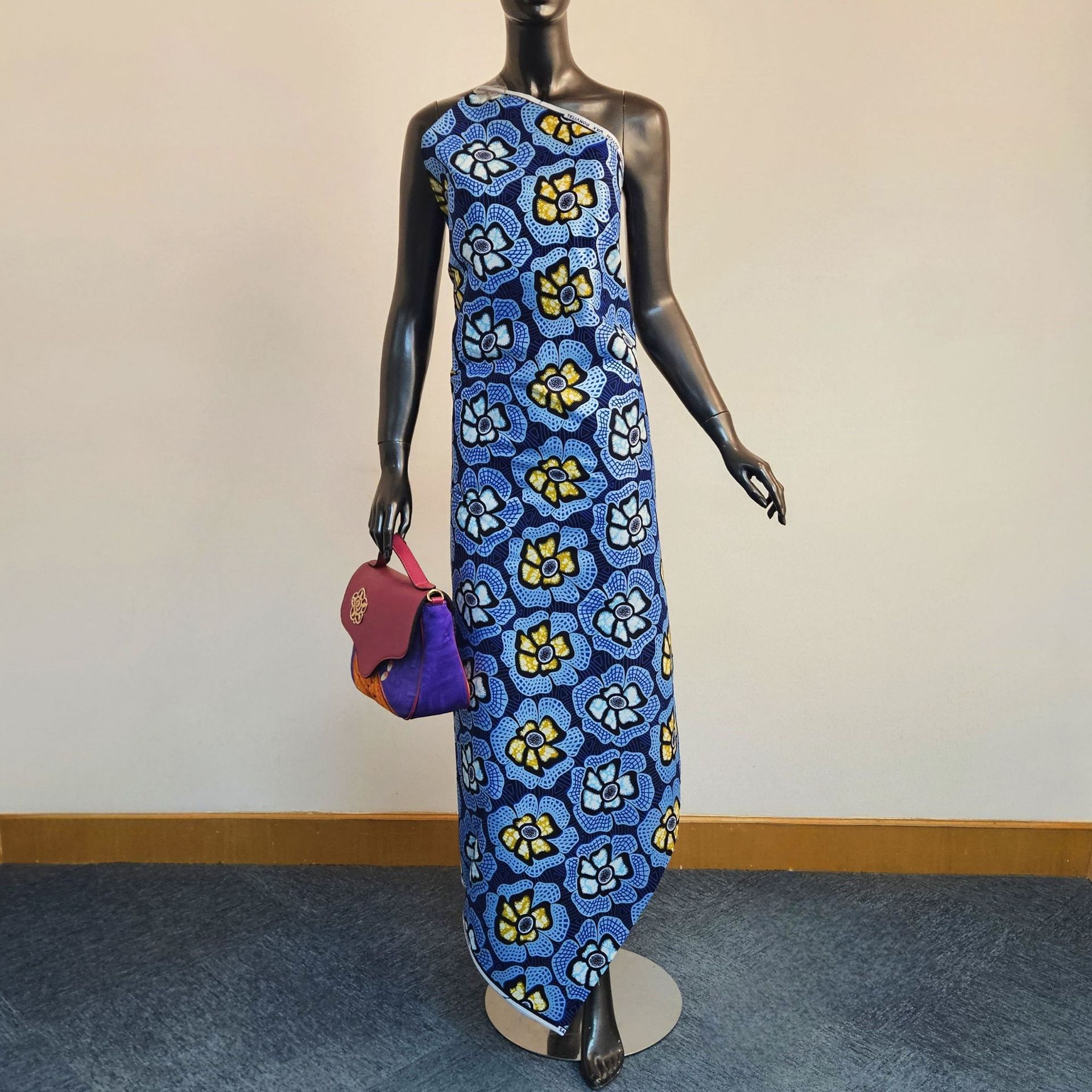 6Yards Long Blue Cotton Africa - Sewing Batik Fabric reseña y precio