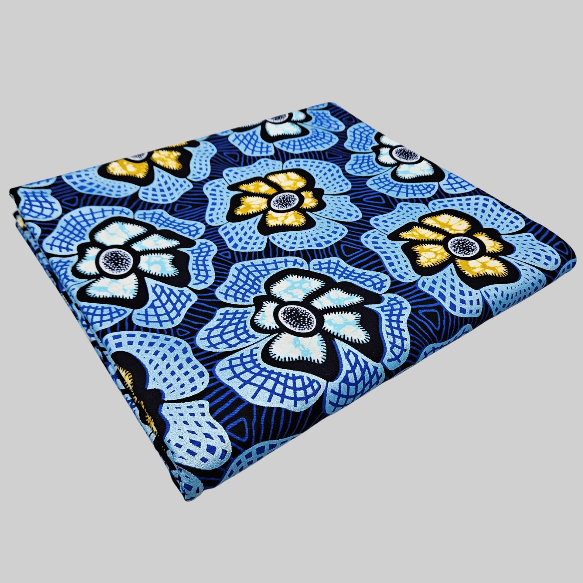 6Yards Long Blue Cotton Africa - Sewing Batik Fabric reseña y precio
