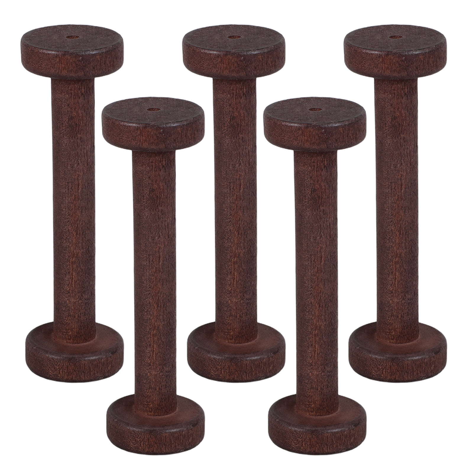 5Pcs Handpolished Wooden Spool - Thread Bobbins Empty reseña y precio