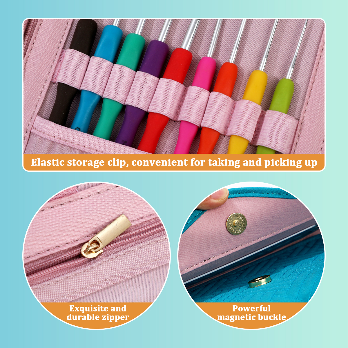 Portable Crochet Hooks Organiz - Textile Sewing Kit reseña y precio