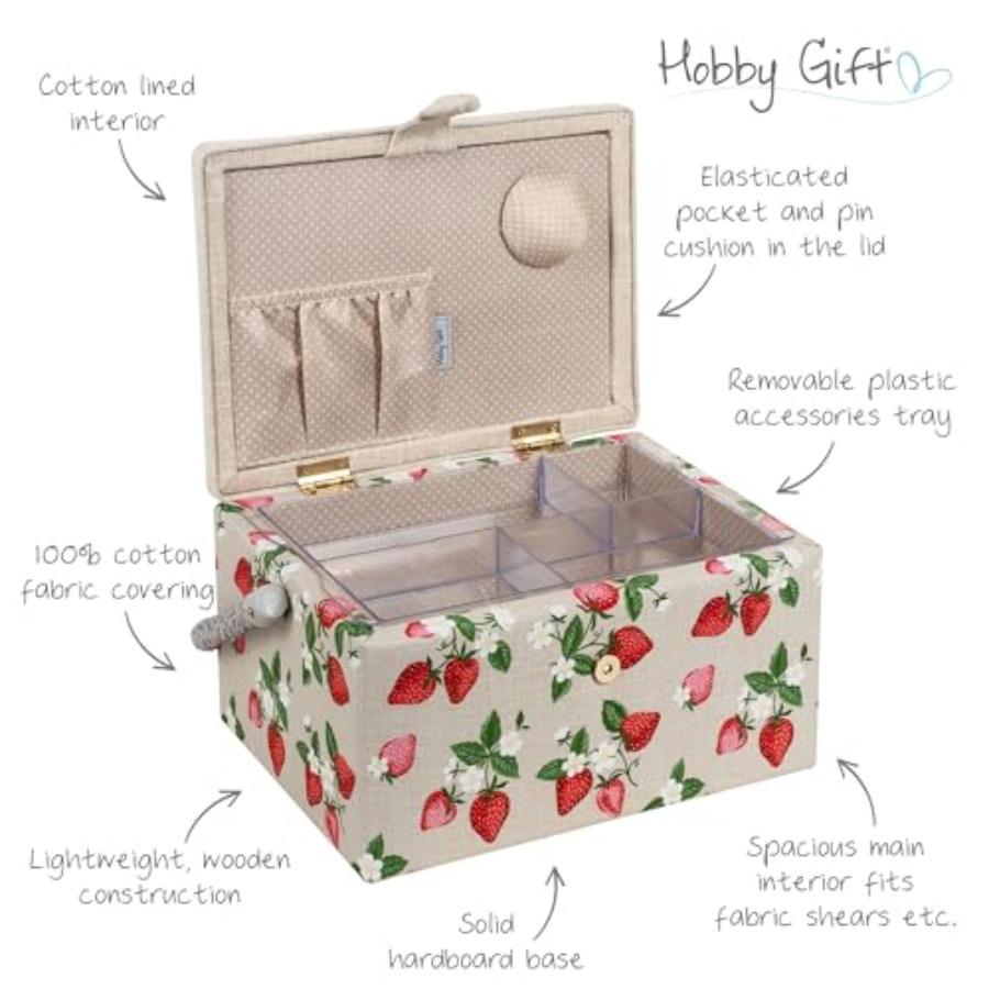 Medium Sewing Box Craft Storag - Sewing Pin Cushion reseña y precio