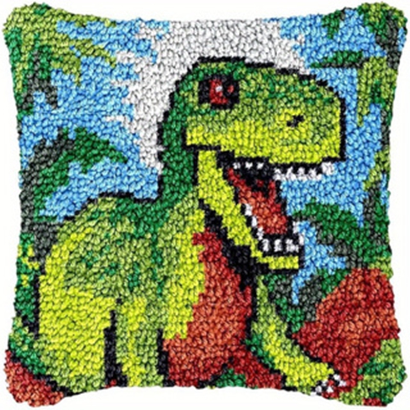 Dinosaur Latch Hook Pillow Kit - Sewing Pin Cushion reseña y precio