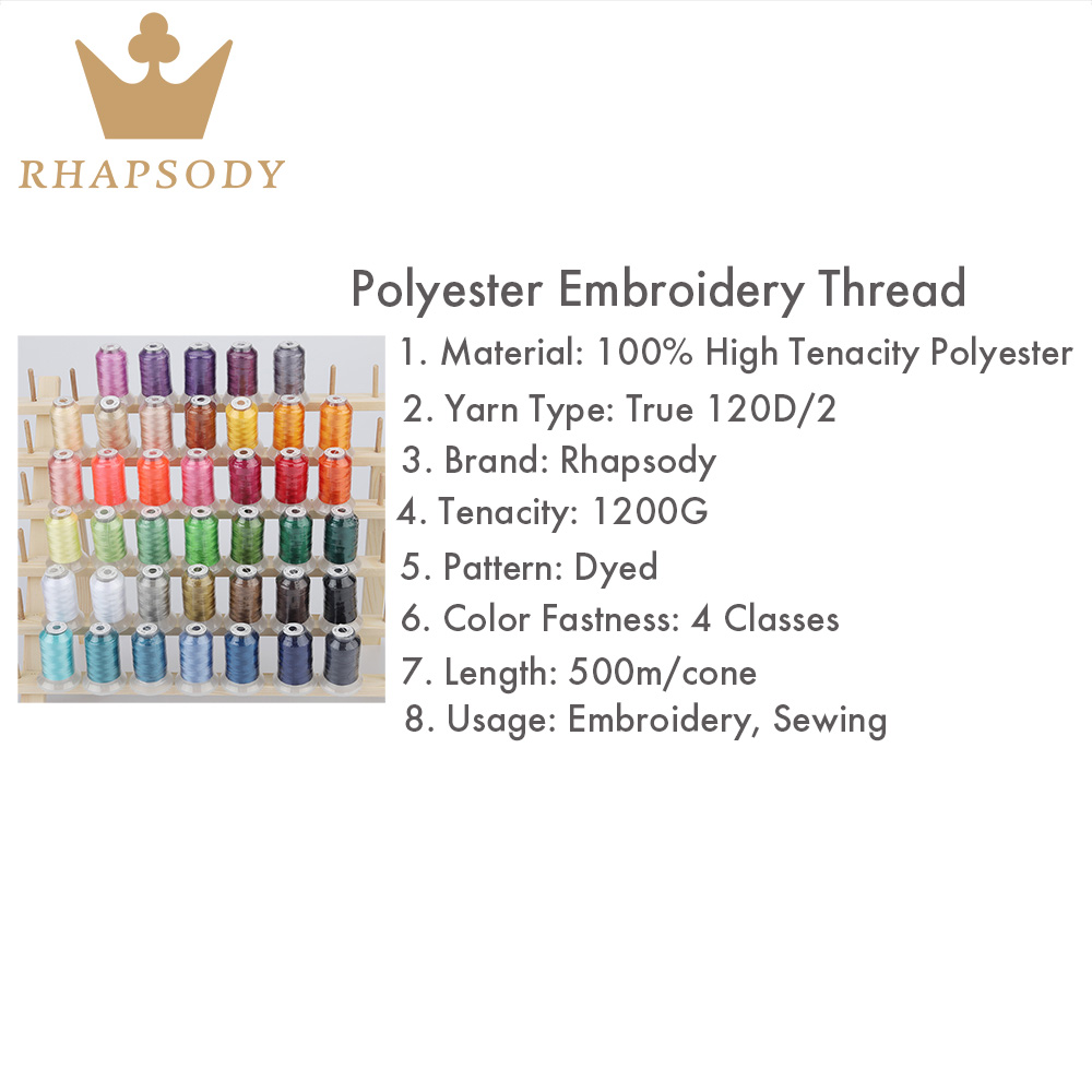 40W Polyester Embroidery Threa - Serger Thread Cone reseña y precio