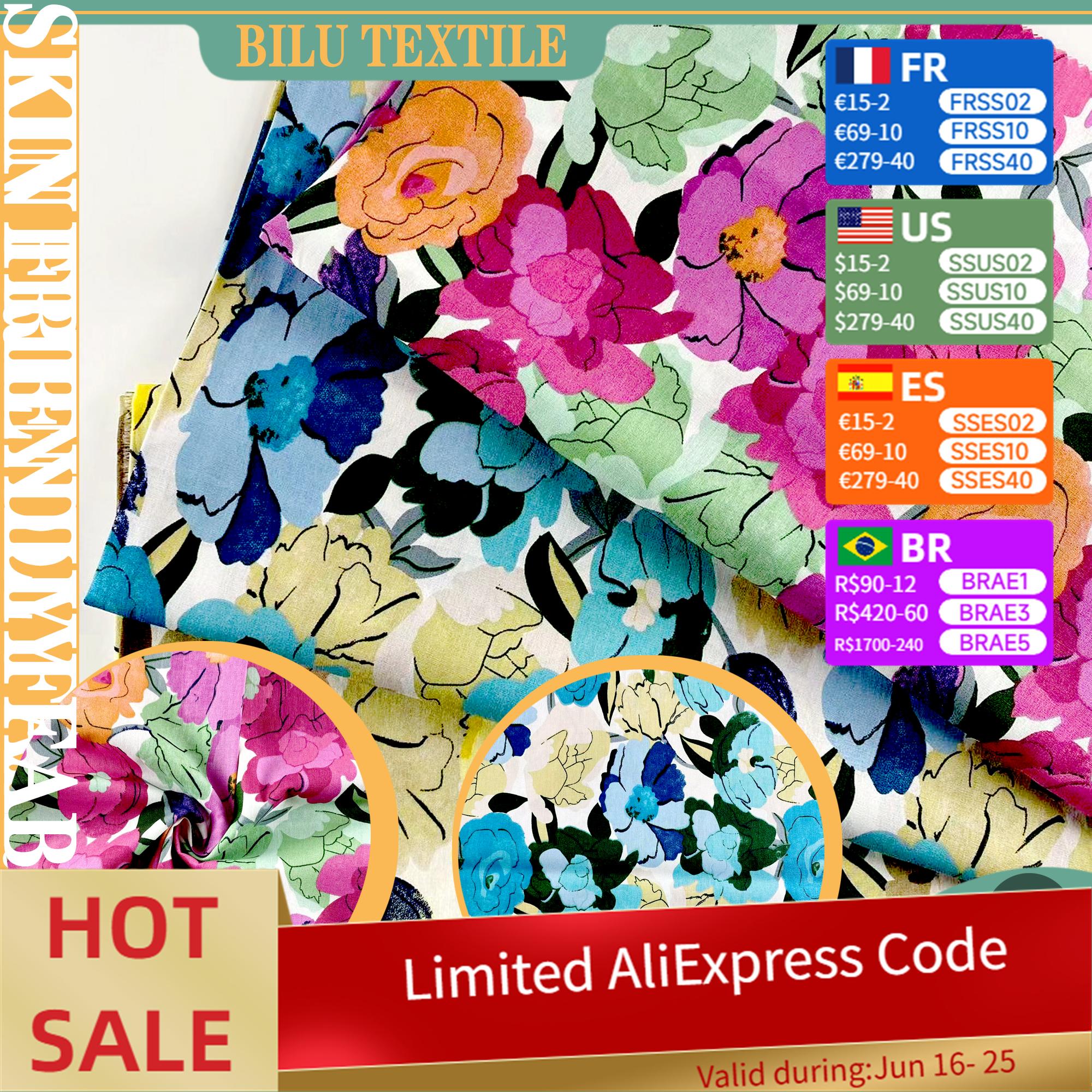 100% Cotton Fabric - Handmade  - Textile And Sewing Materials reseña y precio