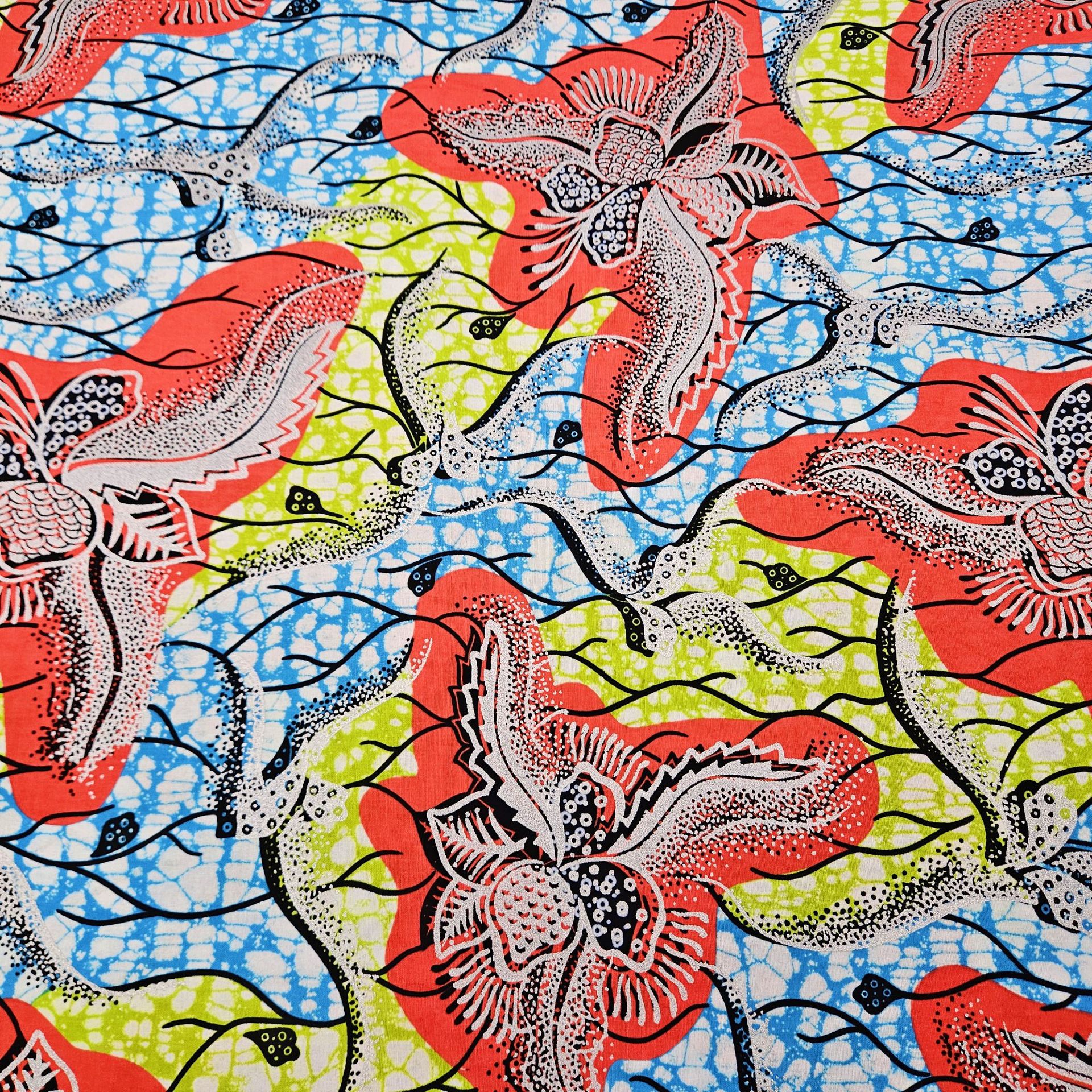 6Yards Long Printed Multicolor - Sewing Batik Fabric reseña y precio