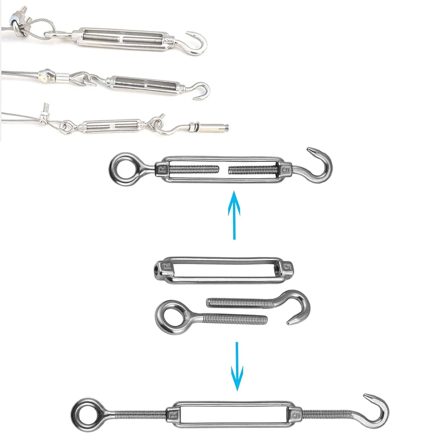 10/1PCS Stainless Steel Hook a - Hook Eye Fastener reseña y precio
