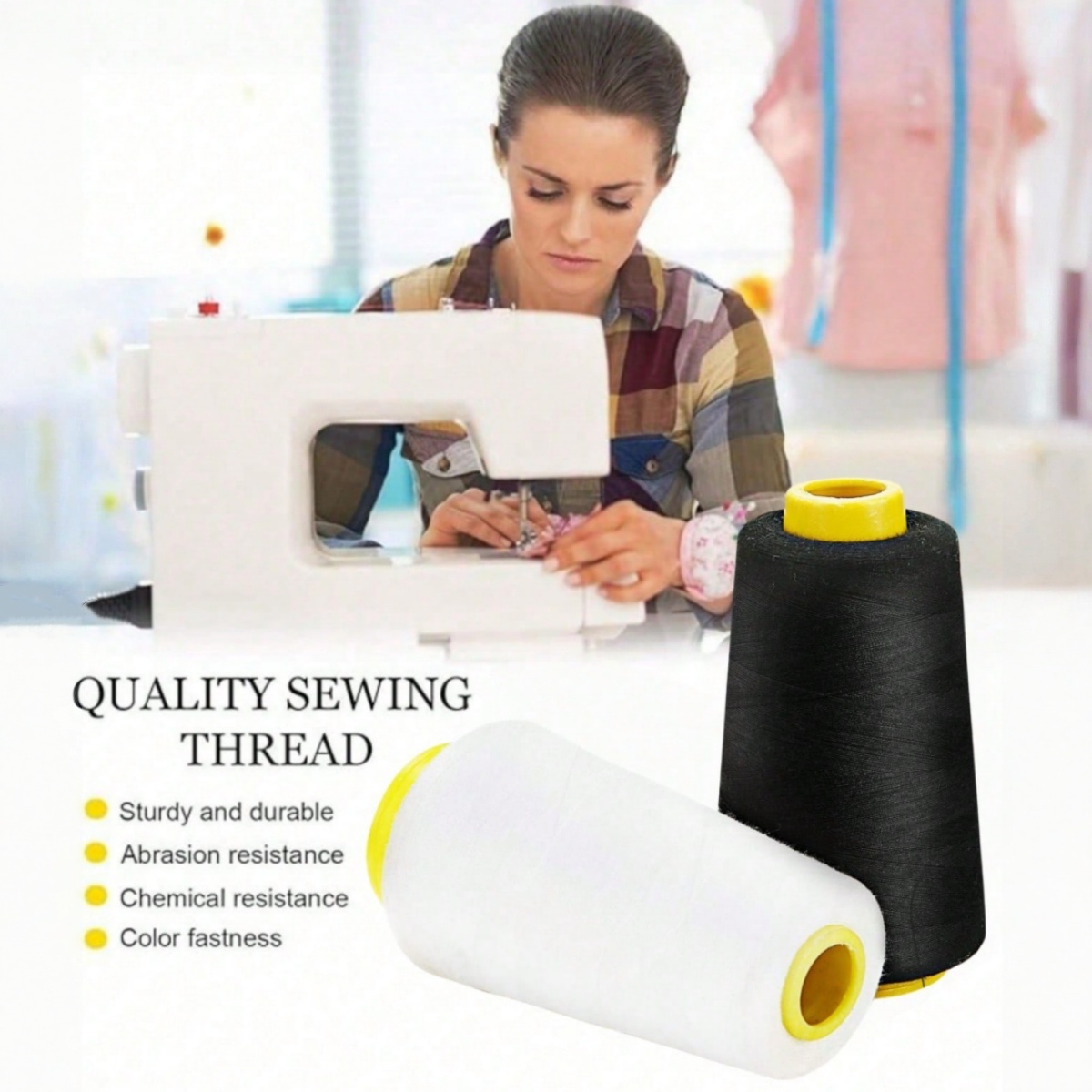 1-6Rolls 3000 Yard Each Serger - Serger Thread Cone reseña y precio