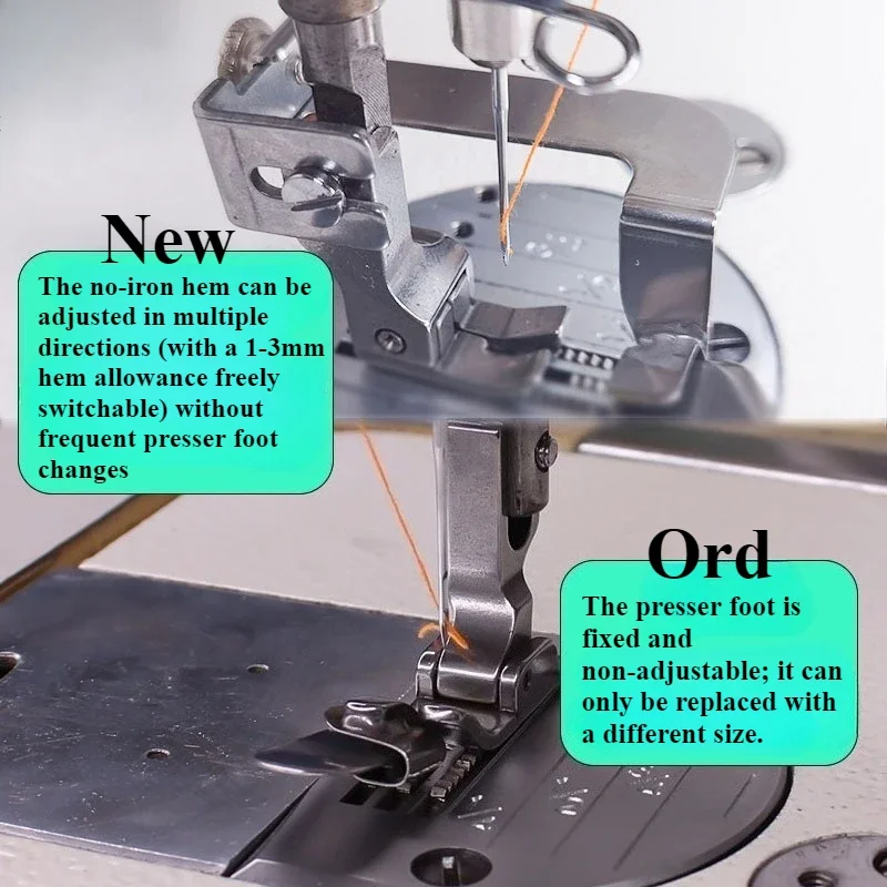 Adjustable No-Iron Hemmer Foot - Sewing Machine Fabric reseña y precio