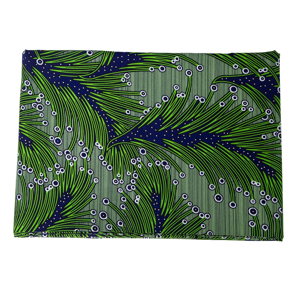 African Print Wax Fabric Green - Sewing Batik Fabric reseña y precio