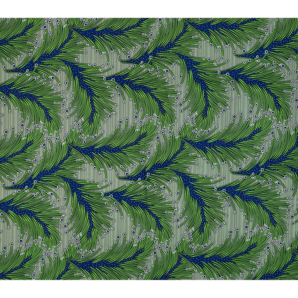 African Print Wax Fabric Green - Sewing Batik Fabric reseña y precio