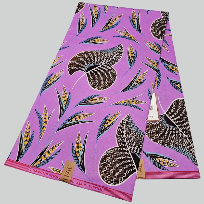 46Inch * 6Yards Purple African - Sewing Batik Fabric reseña y precio