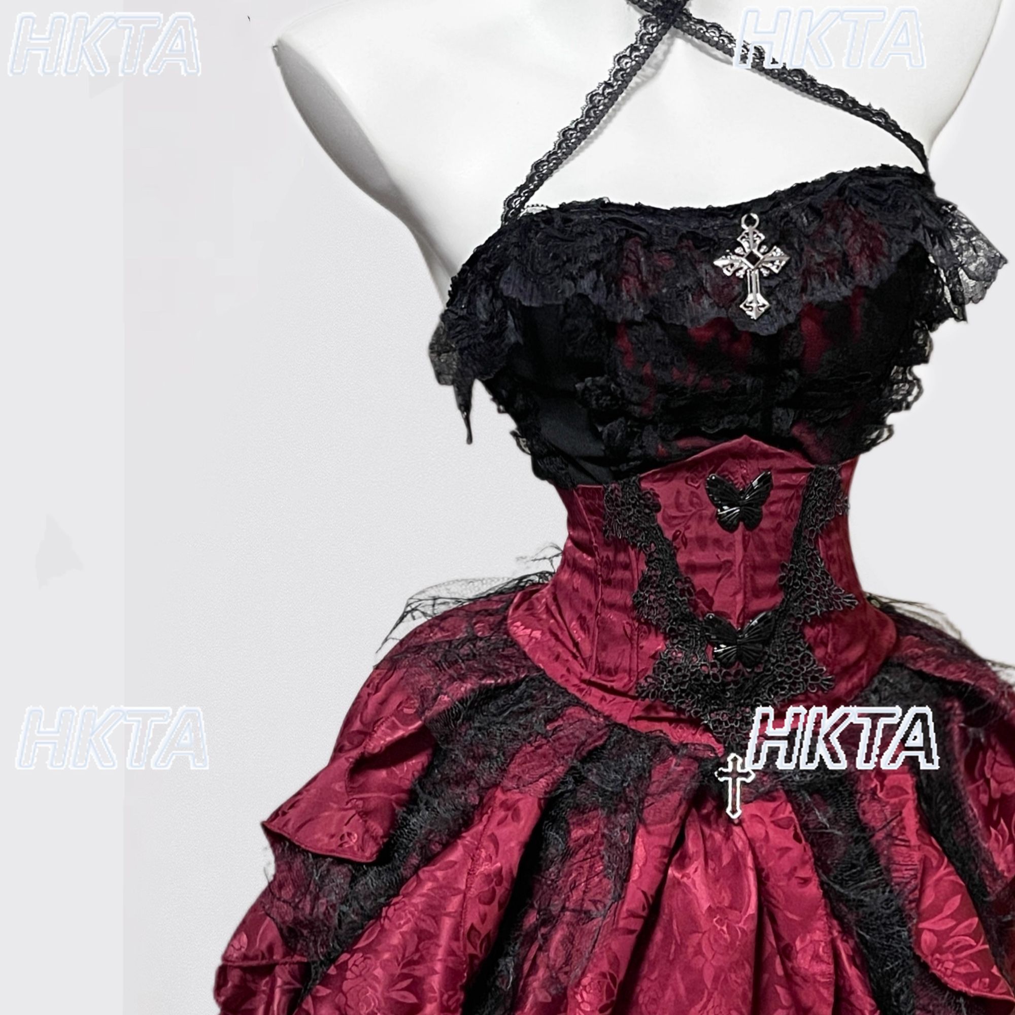 Dark Gothic Style Halter Long  - Sewing Vest reseña y precio