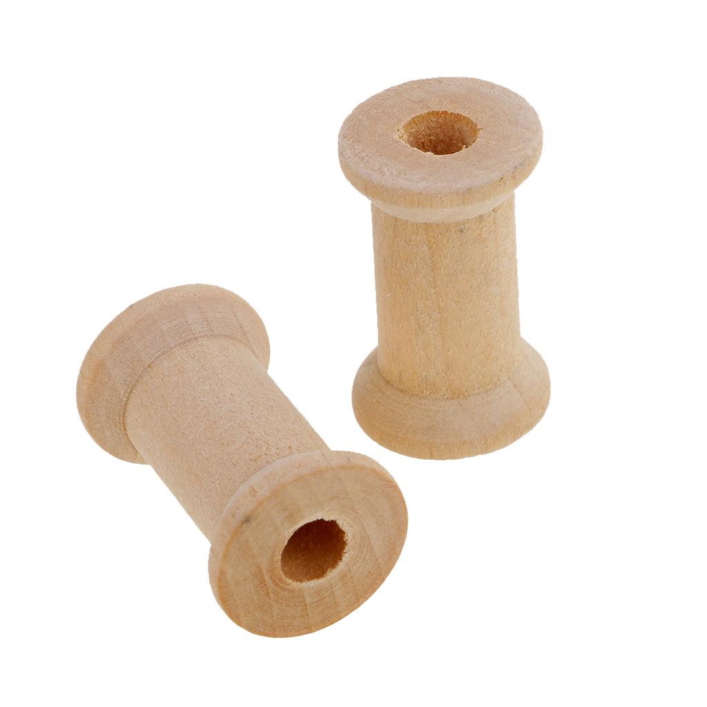Wooden Empty Bobbin Set 20 Pie - Thread Bobbins Empty reseña y precio