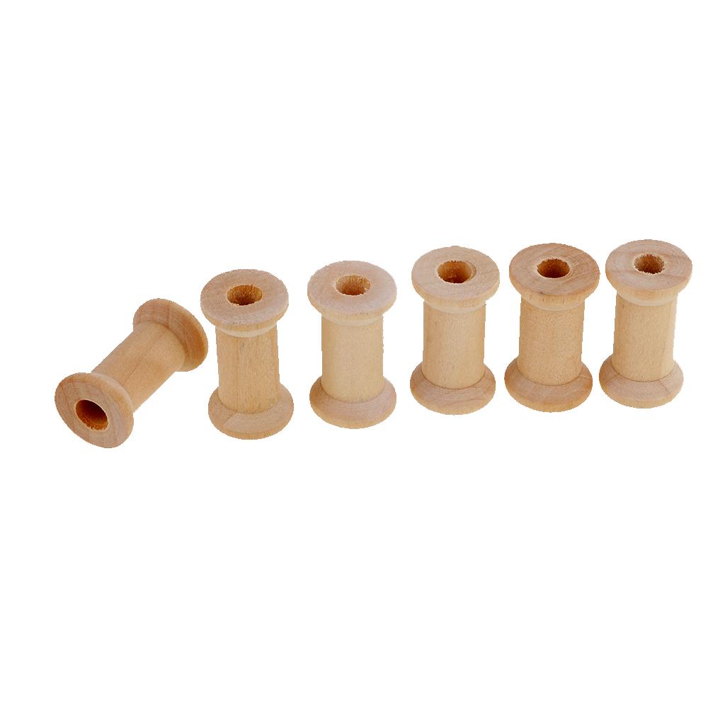Wooden Empty Bobbin Set 20 Pie - Thread Bobbins Empty reseña y precio