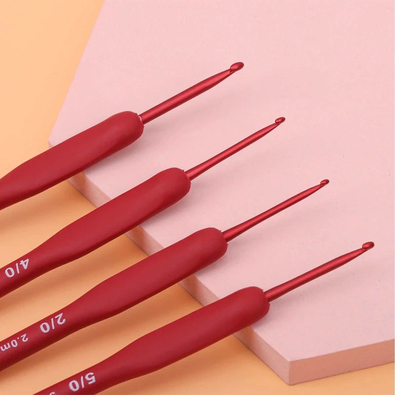 9/33pcs Red Crochet Hook set,  - Sewing By reseña y precio