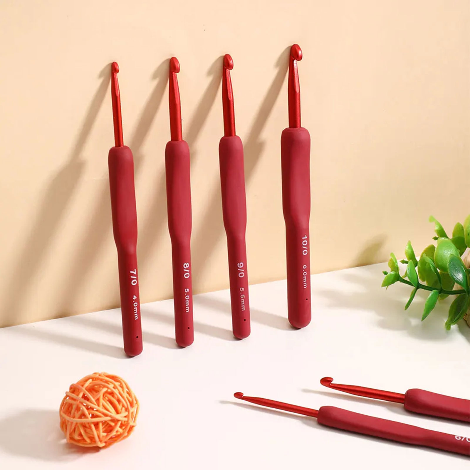 9/33pcs Red Crochet Hook set,  - Sewing By reseña y precio