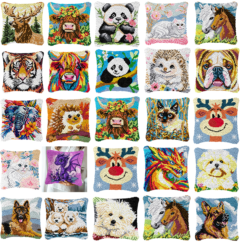 Dog Cow Latch Hook Pillow Smyr - Sewing Pin Cushion reseña y precio