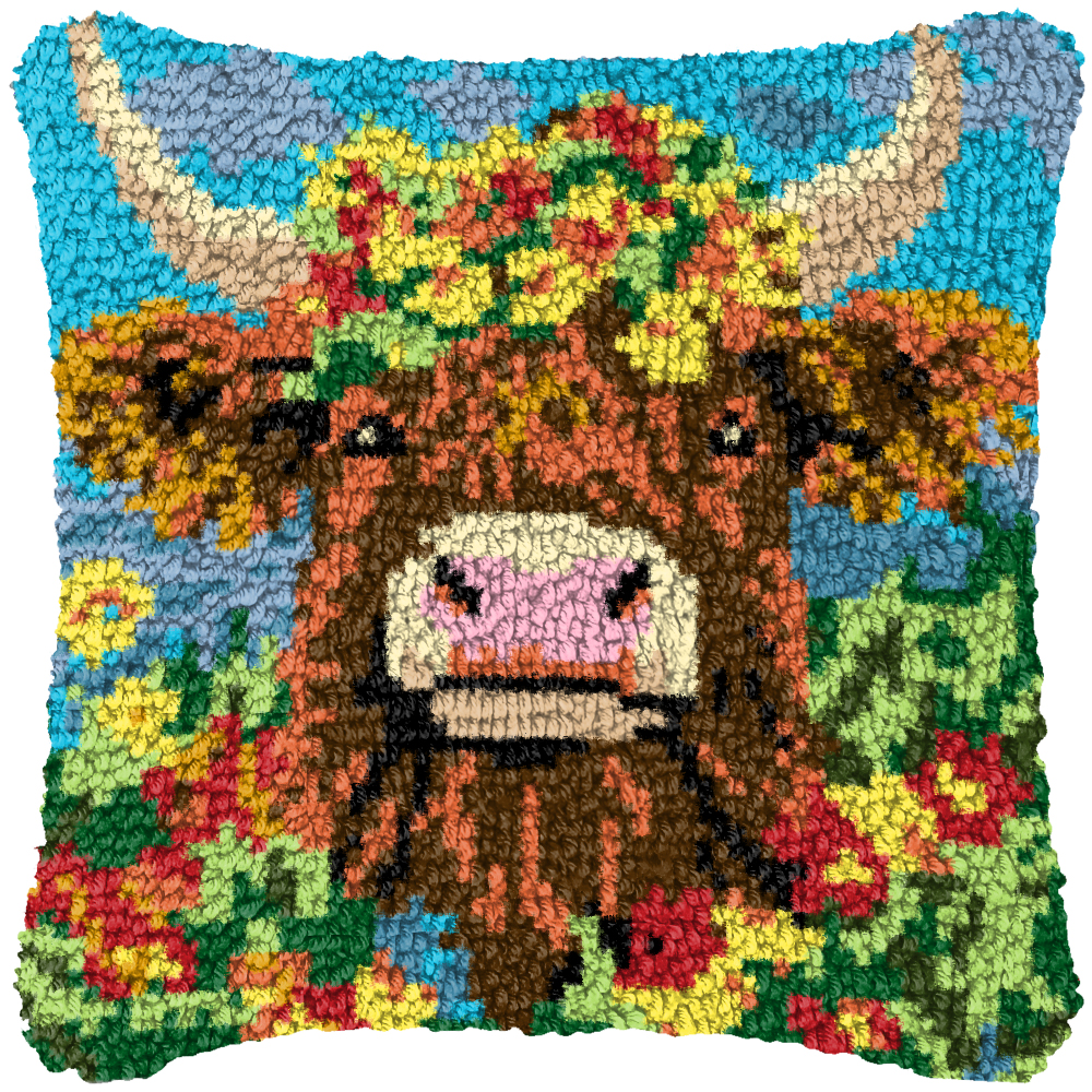 Dog Cow Latch Hook Pillow Smyr - Sewing Pin Cushion reseña y precio