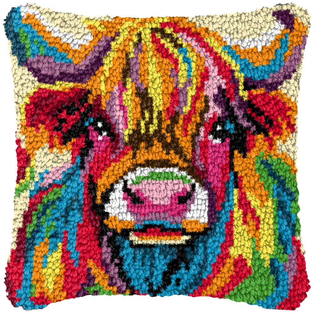 Dog Cow Latch Hook Pillow Smyr - Sewing Pin Cushion reseña y precio