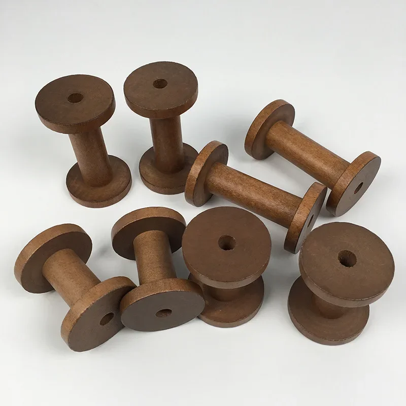 1Pc Brown Big Wood Empty Spool - Thread Bobbins Empty reseña y precio