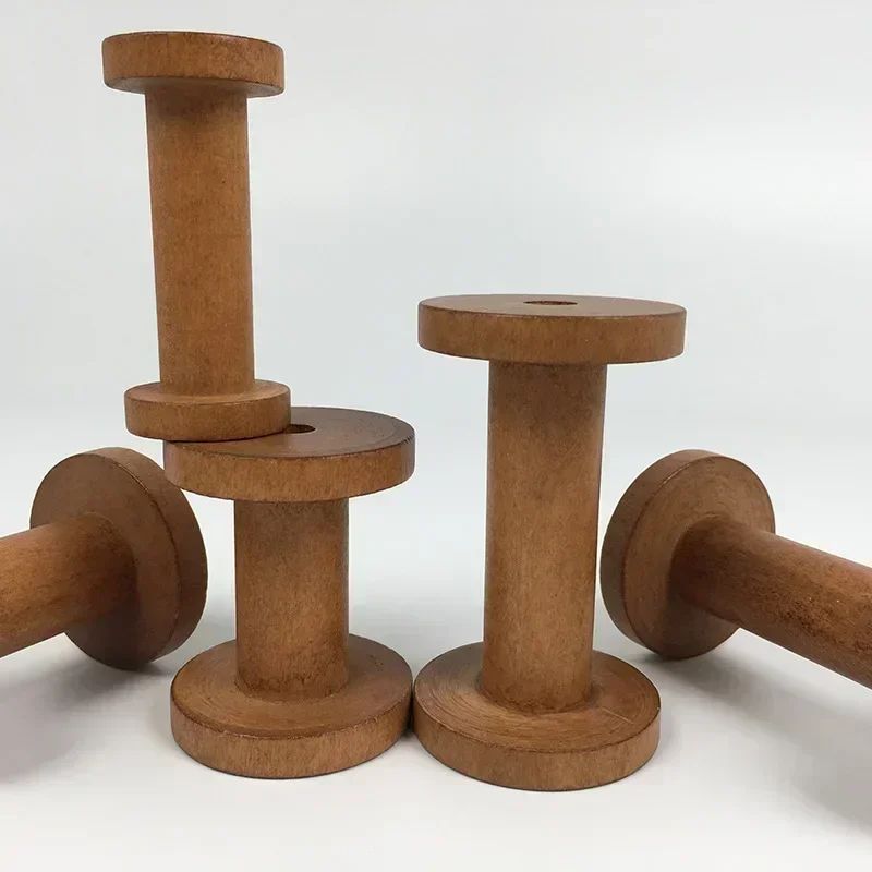 1Pc Brown Big Wood Empty Spool - Thread Bobbins Empty reseña y precio