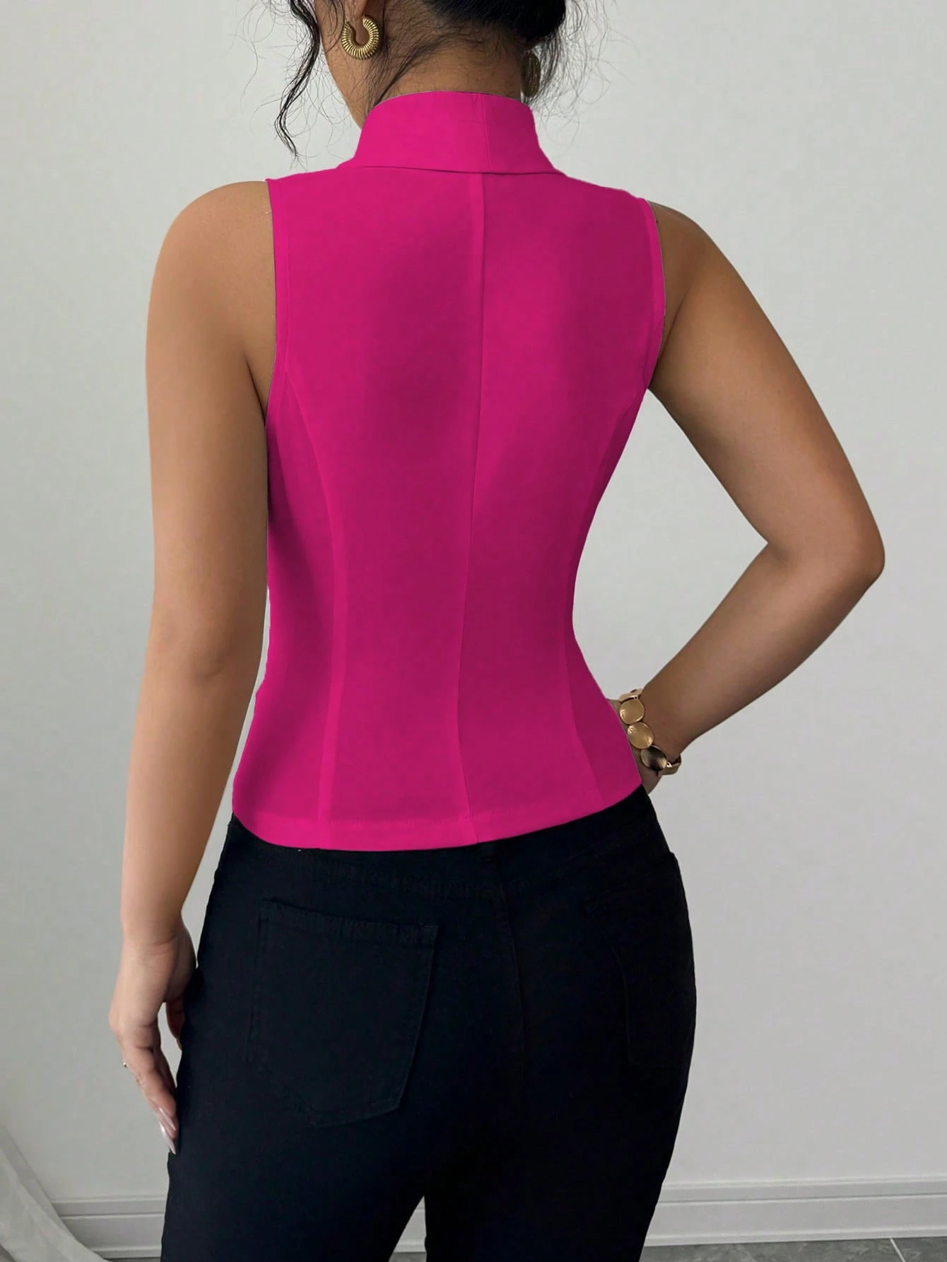 Women Blazer Vest Sleeveless D - Sewing Vest reseña y precio