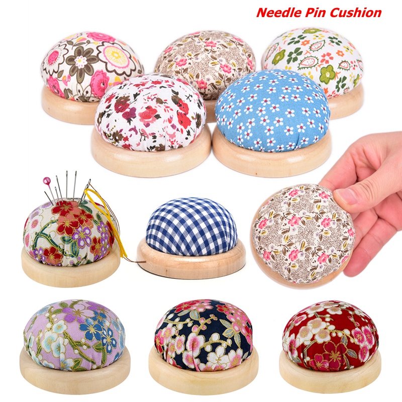 1pc Wood Bottom Base Needle Pi - Sewing Pin Cushion reseña y precio