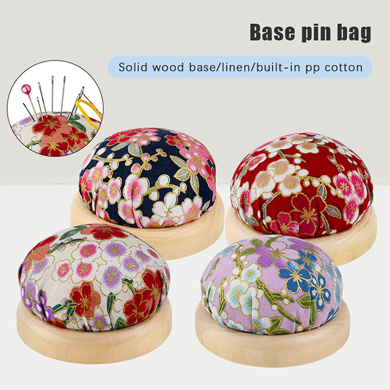 1pc Wood Bottom Base Needle Pi - Sewing Pin Cushion reseña y precio