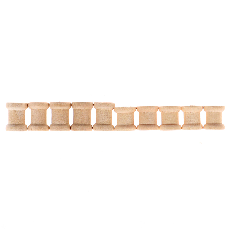 C 100PCS Wooden Empty Thread S - Thread Bobbins Empty reseña y precio
