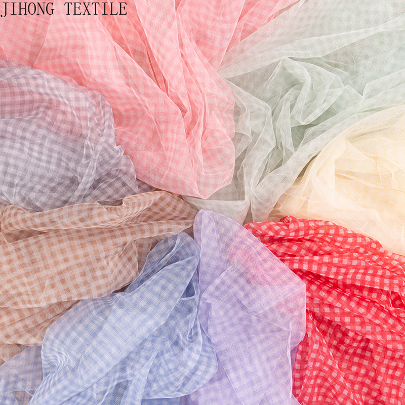 90x150cm Check Tulle Fabric Tr - Textile And Sewing Materials reseña y precio